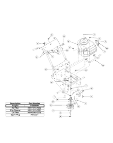 Kawasaki Engine Assembly Diagram and Parts List for GF1748 55AE234M150-WAM Cub Cadet Lawn Mower